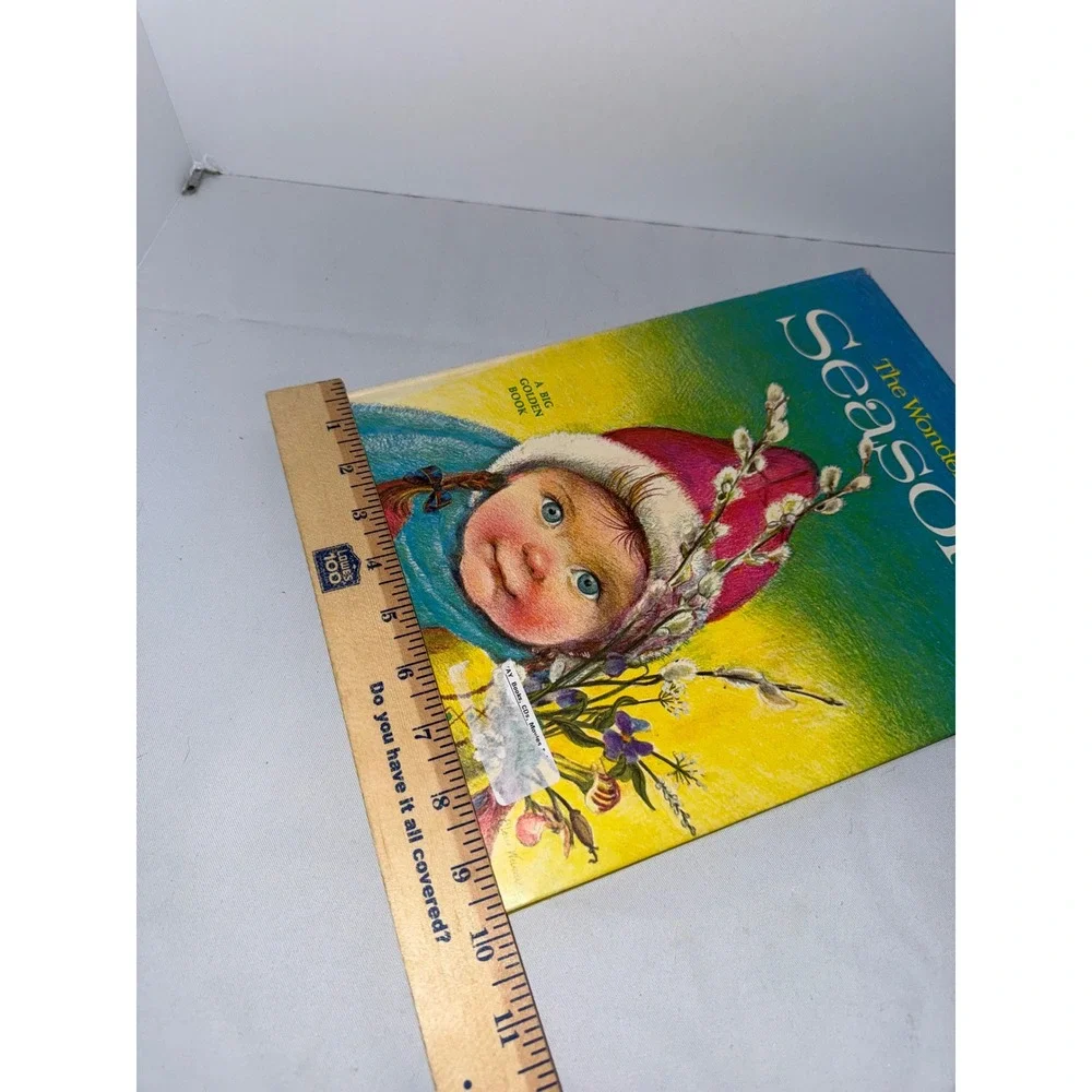 Vintage 1974 The Wonders of the Seasons Big Golden Book Eloise Wilkin Hardcover